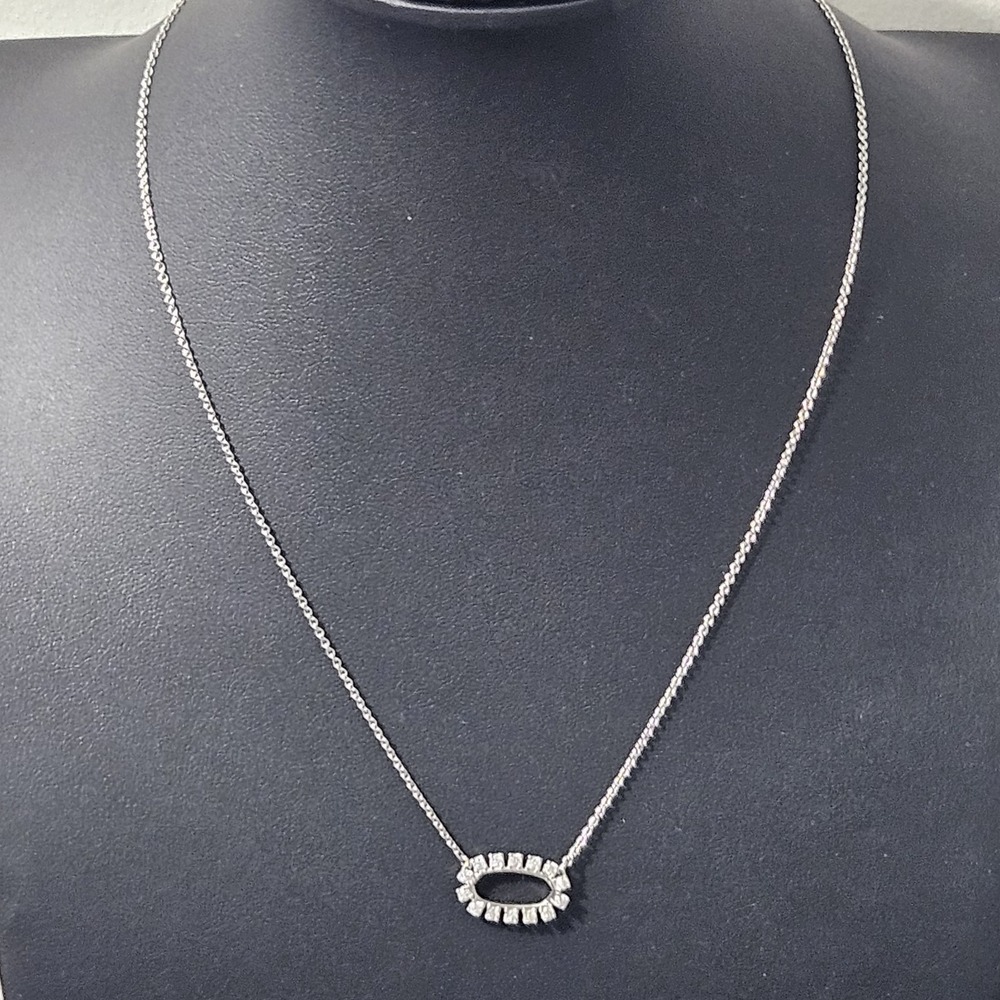Kendra Scott Elisa Open Frame Crystal Pendant Necklace Adjustable